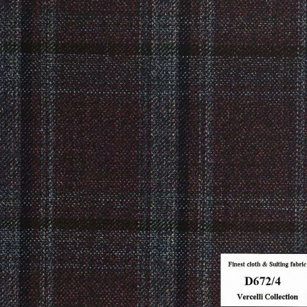 D672/4 Vercelli CXM - Vải Suit 95% Wool - Nâu Caro